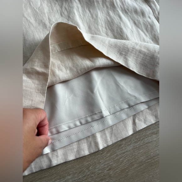 J. Crew Cream Linen Blend Button Down Skirt SZ 22 - Picture 6 of 8